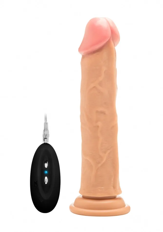Vibrating Realistic Cock 9 Skin Shots RealRock Female Sex Toys