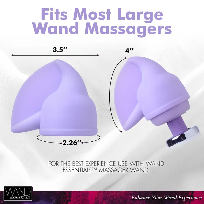 Female Sex Toys XR Brands Flutter Tip Silicone Wand Attachment Boxed