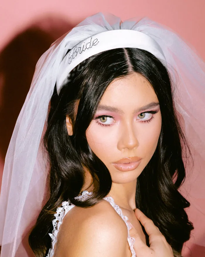 Xo fetti Bridal Headband with removable veil Male Sex Toys