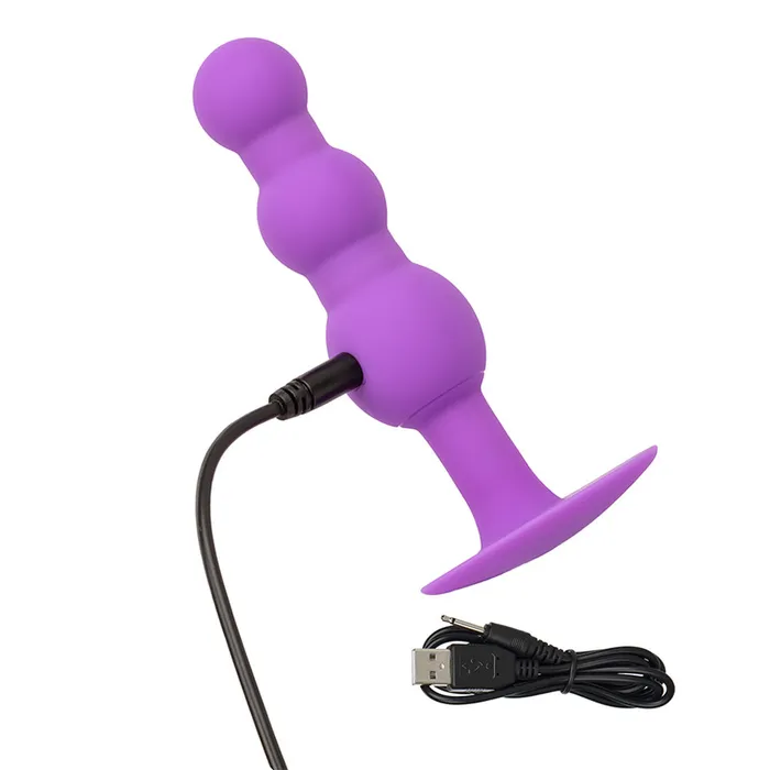 California Exotics Anal First Time Vibrating Triple Beaded Anal Probe With Heart Base