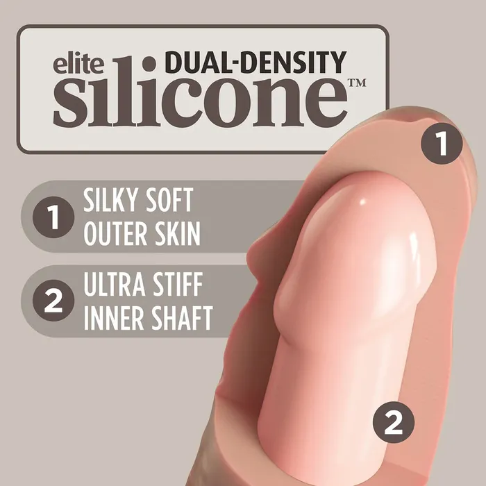 King Cock Elite Vibrating 7 Dual Density Silicone Dildo Pipedream Female Sex Toys
