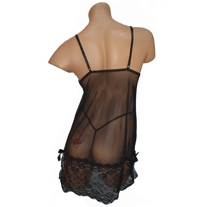 Poison Rose Vibrators Poison Rose Lace Bow Babydoll 732 Curvy