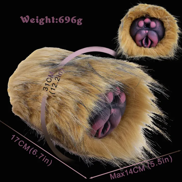 Male Sex Toys Furry Cat Pocket Pussy Male Sex Toy Fantasy Animal Vaginal Silicone Penis Masturbator Domlust