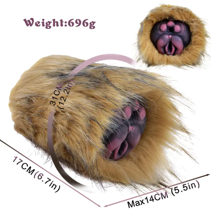 Male Sex Toys Furry Cat Pocket Pussy Male Sex Toy Fantasy Animal Vaginal Silicone Penis Masturbator Domlust