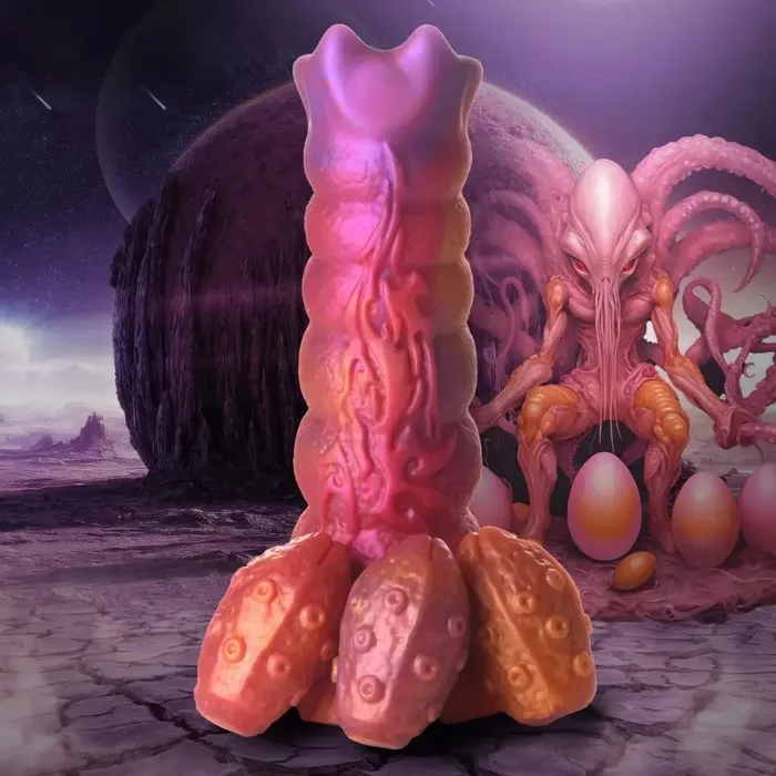 Nymphoid Ovipositor Silicone Dildo with Eggs Creature Cocks Female Sex Toys Nymphoid Ovipositor Silicone Dildo with Eggs Creature Cocks Female Sex Toys
