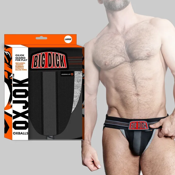 OXBALLS Dildos BULGER the big pouch jock BLACK IRON XXLARGE