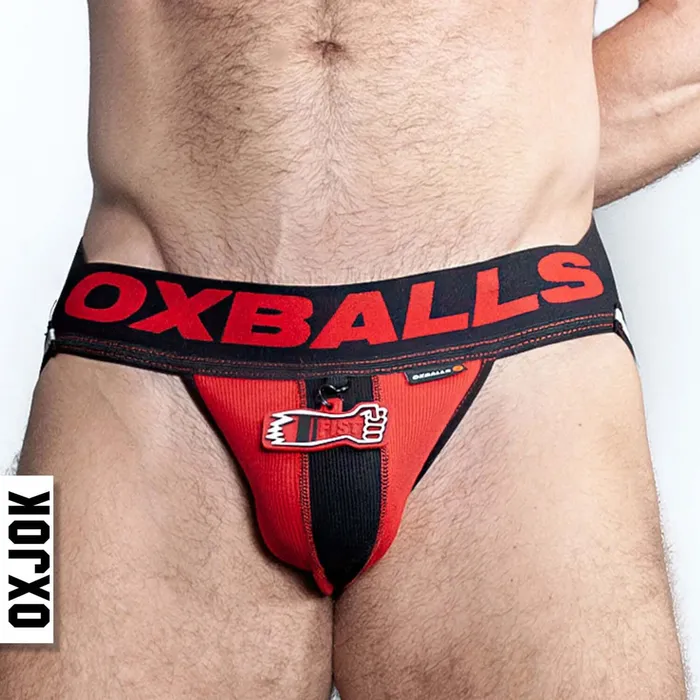OXJok Anal Fisterjock 3d Fist Tagger Jock Blackred Medium