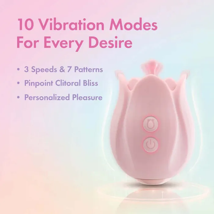 Play With Me Romantic Rose Vibrator Pink Blush Vibrators