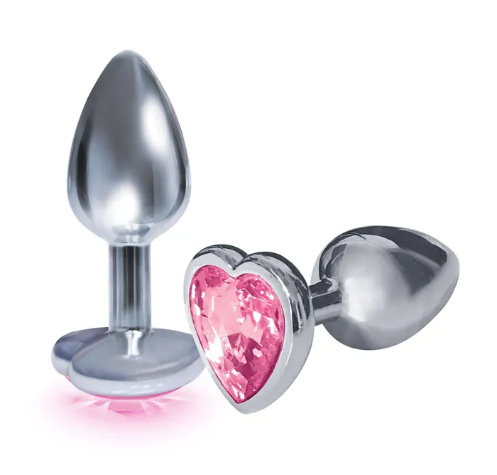 The 9s the Silver Starter Heart Bejeweled Stainless Steel Plug Pink Icon Brands Anal The 9s the Silver Starter Heart Bejeweled Stainless Steel Plug Pink Icon Brands Anal