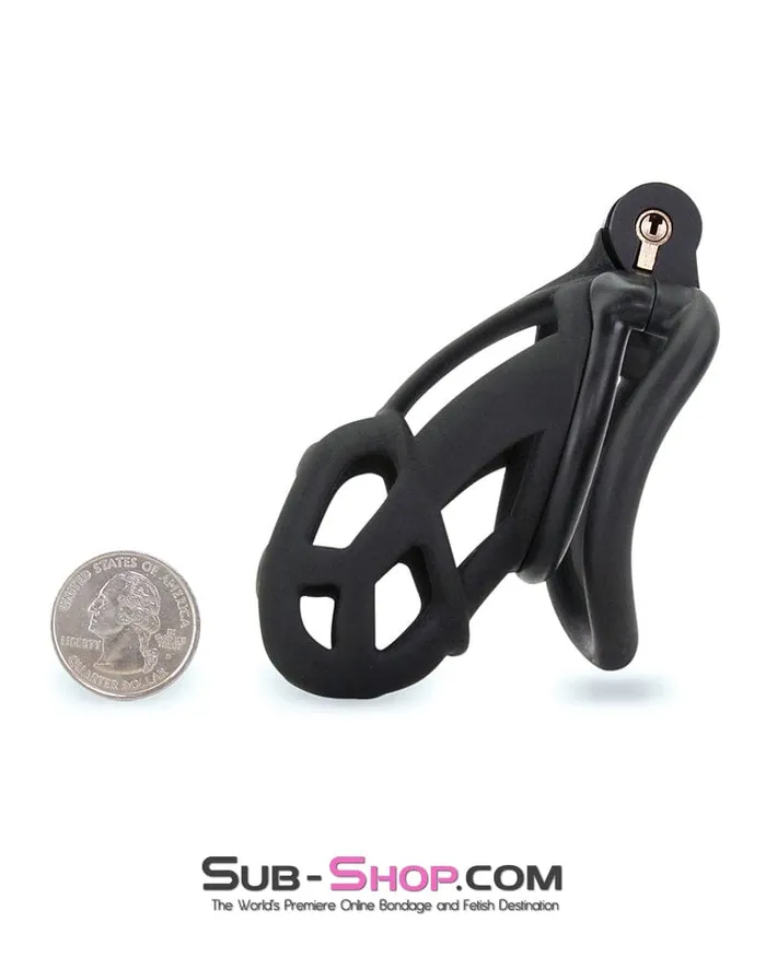 9097M Chastity Games Locking Cock Cage Long Length Moonwell Male Sex Toys