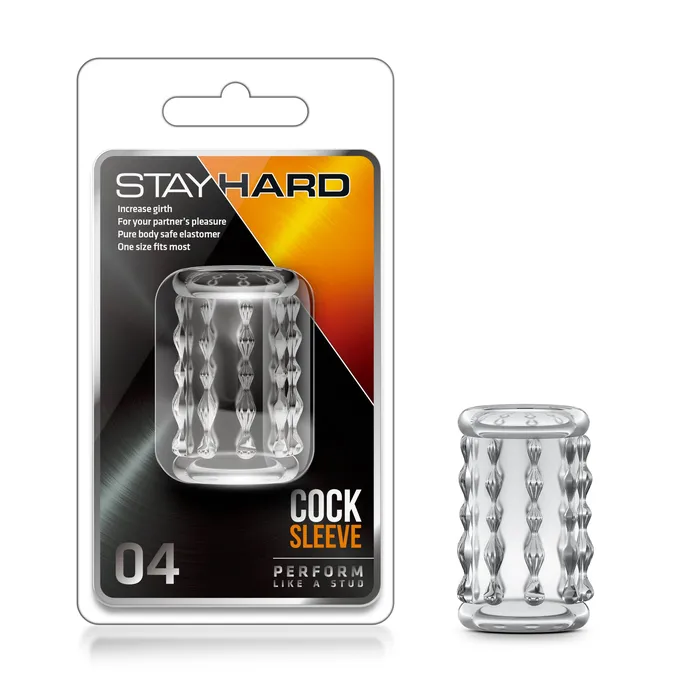 Blush Dildos Stay Hard Cock Sleeve 04 Clear Blush Dildos Stay Hard Cock Sleeve 04 Clear