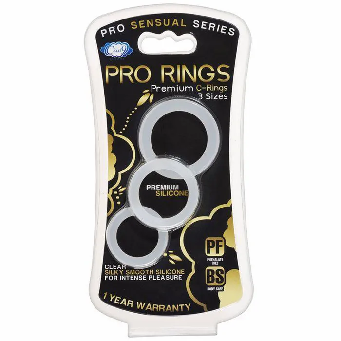 Cloud 9 Silky Smooth Silicone Cock Ring Trio for Extra Fun Cloud 9 Novelties Male Sex Toys