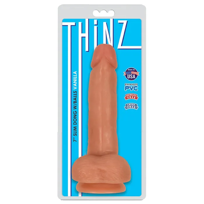 Dildos Curve Toys 7 Slim Dong With Balls Vanilla Dildos Curve Toys 7 Slim Dong With Balls Vanilla