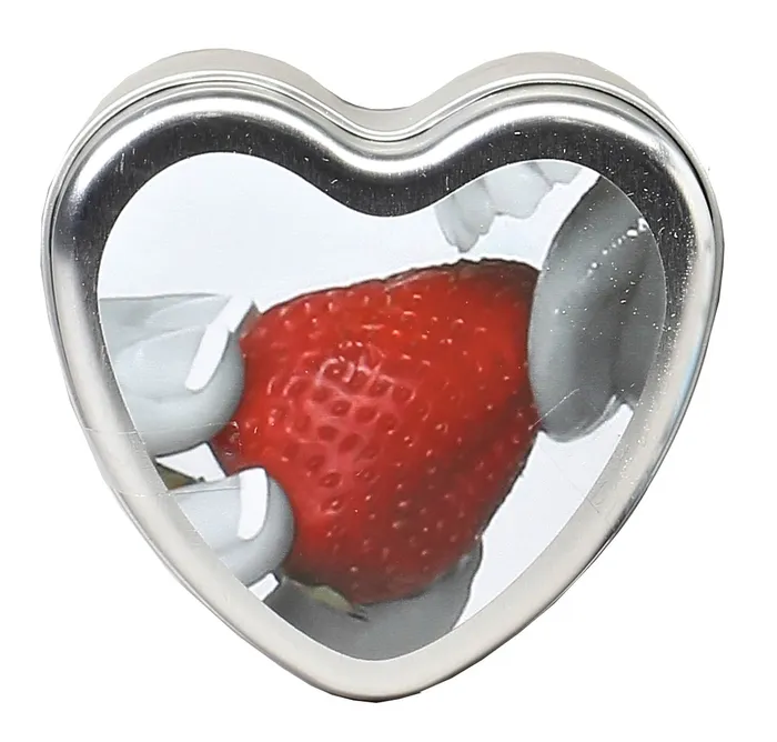 Earthly Body Anal Edible Heart Candle Strawberry 4 Oz