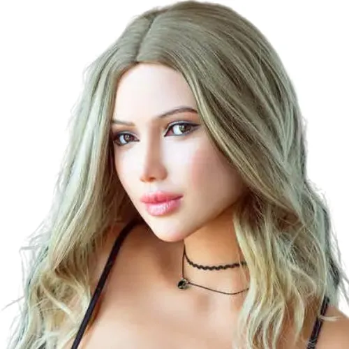 Male Sex Toys Irontech Doll Head H733 Sex Doll HeadSiliconeWith blond hairIrontech Doll Head